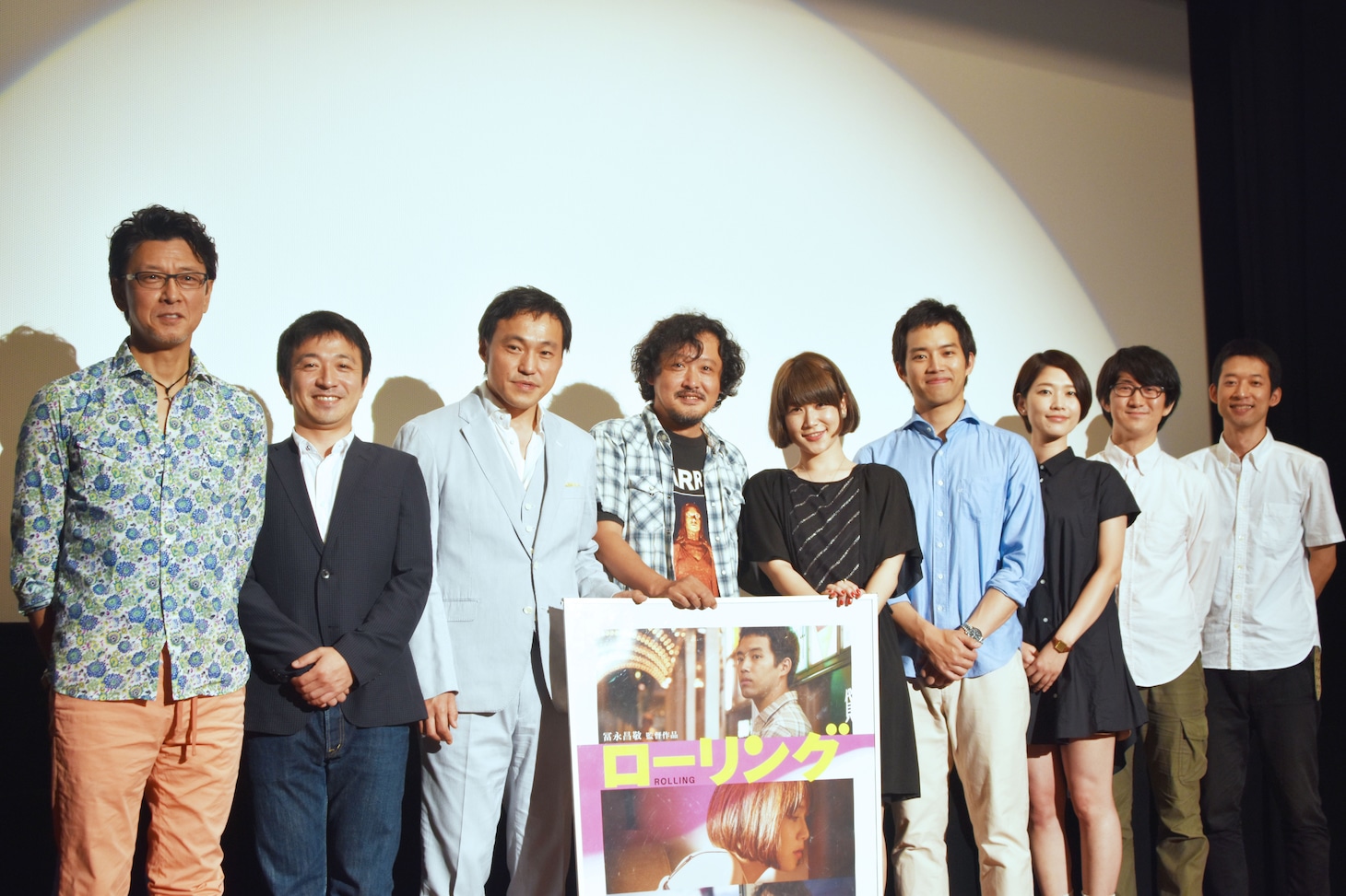 「ローリング」初日舞台挨拶の模様。