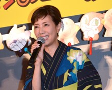 アンパンマンの声で挨拶する戸田恵子。
