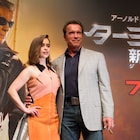 シュワ16度目の来日、“娘”と仲良く「ターミネーター」新作をアピール