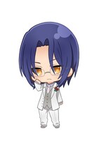 非売品グッズに使用される「星奏学院 SD白スーツ Ver.」の1種。(c)星奏学院オーケストラ部 (c)音楽劇「金色のコルダBS」製作委員会