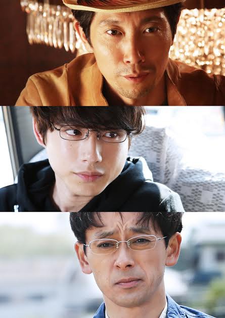 上から平岡芳明役の佐々木蔵之介、三澤徹夫役の坂口健太郎、直人役の滝藤賢一。(c)2016「残穢ー住んではいけない部屋ー」製作委員会