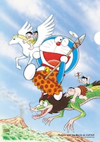 ミュージアムショップで販売中のクリアファイル。(c)Fujiko-Pro