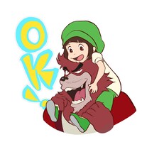 GREEN DA・KA・RA×「バケモノの子」コラボレーションLINEスタンプの一部。