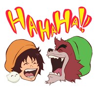 GREEN DA・KA・RA×「バケモノの子」コラボレーションLINEスタンプの一部。