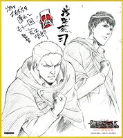 公開第5週に配布される「ベルトルトとライナー」の色紙。(c)諫山創・講談社／「進撃の巨人」製作委員会