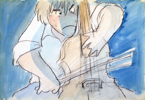 「才田俊次と『セロ弾きのゴーシュ』展」に展示されるイラストの一部。