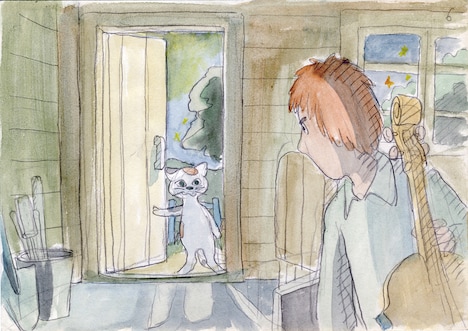 「才田俊次と『セロ弾きのゴーシュ』展」に展示されるイラストの一部。