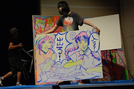 サブタイトルが書き込まれ、完成した水野しずによるイラスト。