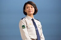 「図書館戦争 THE LAST MISSION」の完成報告会見に出席した榮倉奈々。