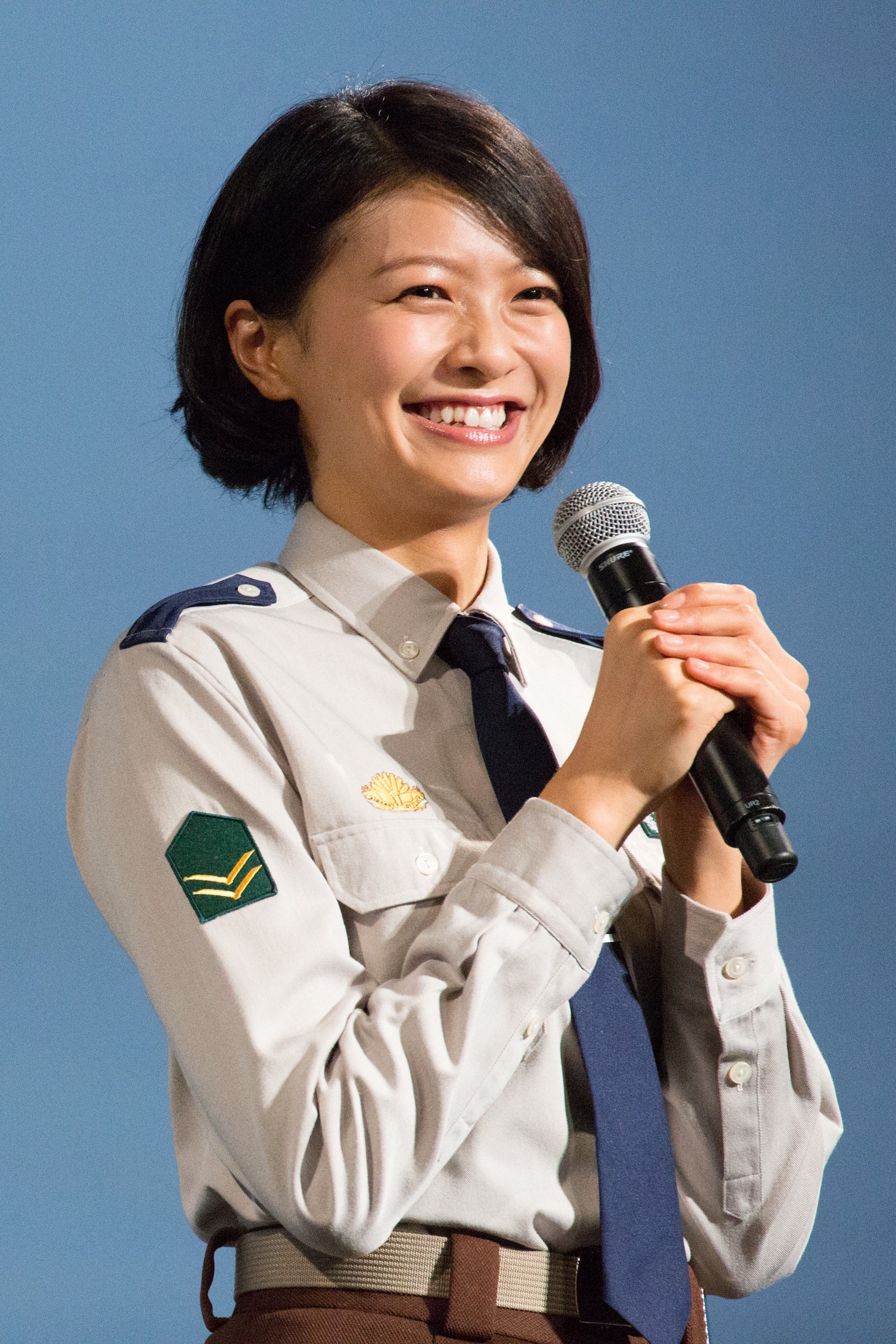 「図書館戦争 THE LAST MISSION」の完成報告会見に出席した榮倉奈々。