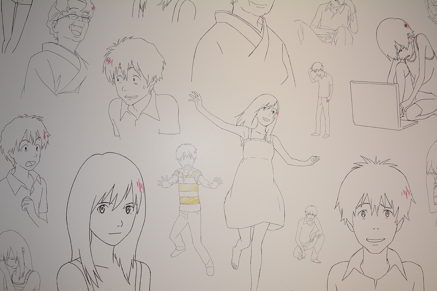 「バケモノの子」展の様子。