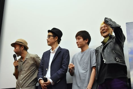 左から塚本晋也、リリー・フランキー、森優作、石川忠。