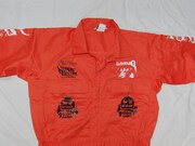 「ムカデ人間3 -ジョージ・ブッシュ囚人服-（串刺しオレンジ）」フロントプリント