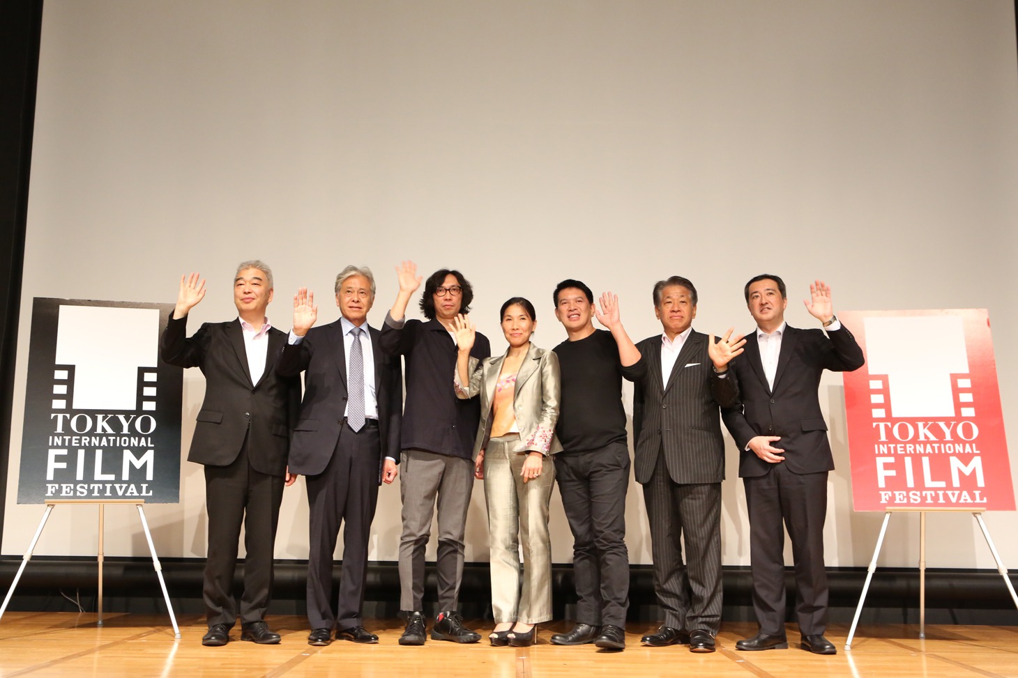 東京国際映画祭記者会見の様子。