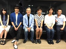 「亜人」声優陣。左から小松未可子、宮野真守、大塚芳忠、櫻井孝宏、平川大輔、木下浩之。