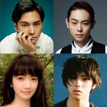 「ディストラクション・ベイビーズ」キャスト。上段左から柳楽優弥、菅田将暉。下段左から小松菜奈、村上虹郎。(c)渞忠之 (c)MARCO (c)Go Tanabe