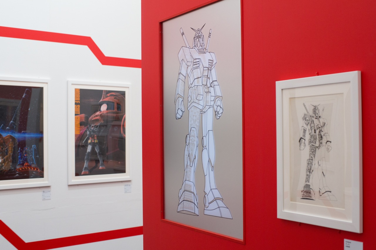 「メカニックデザイナー 大河原邦男展」会場の様子。