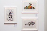 「メカニックデザイナー 大河原邦男展」会場の様子。