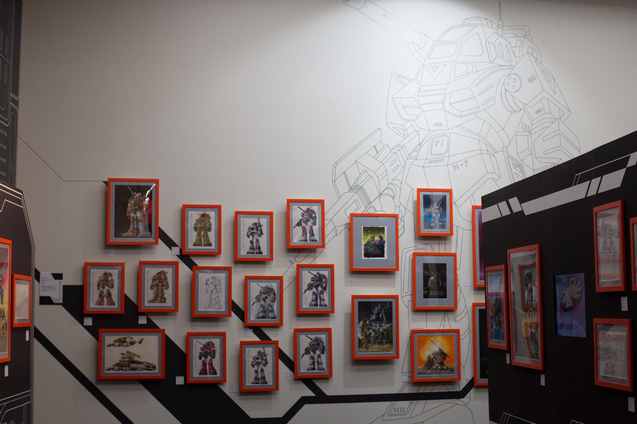 「メカニックデザイナー 大河原邦男展」会場の様子。