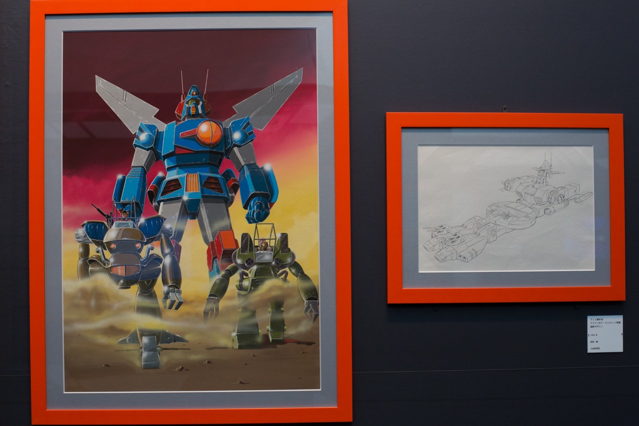 「メカニックデザイナー 大河原邦男展」会場の様子。