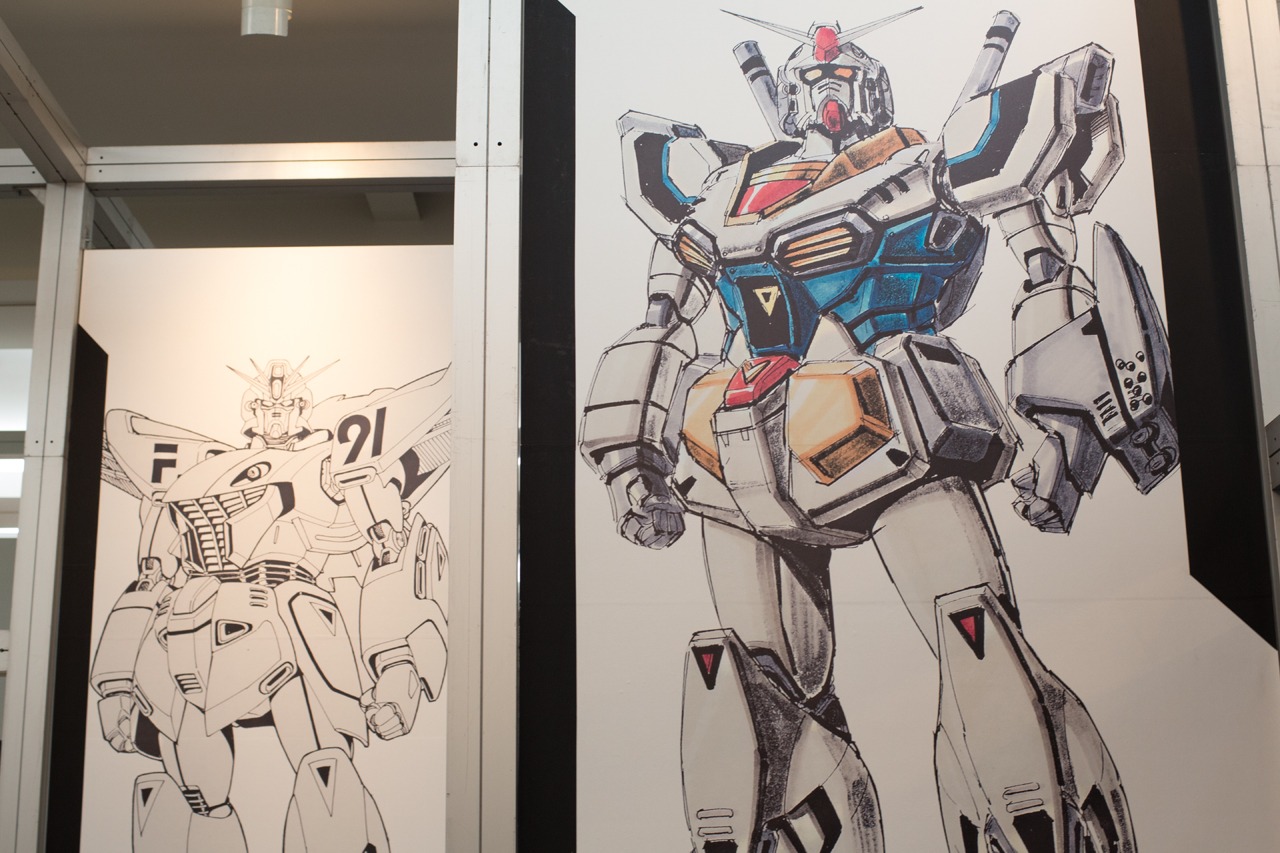 「メカニックデザイナー 大河原邦男展」会場の様子。