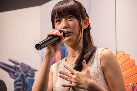 「メカニックデザイナー 大河原邦男展」プレス内覧会に出席した小松未可子。