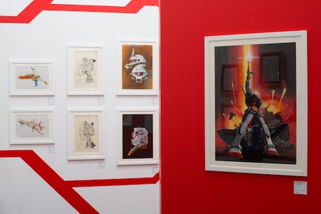 「メカニックデザイナー 大河原邦男展」会場の様子。