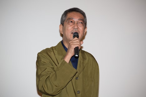 「この国の空」初日舞台挨拶に登壇した荒井晴彦。