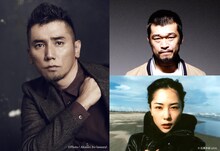 「永い言い訳」に出演する本木雅弘（左）、竹原ピストル（右上）、深津絵理（右下）。