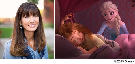 「アナと雪の女王／エルサのサプライズ」のプロデューサーを務めたエイミー・スクリブナー（左）。(c) 2015 Disney