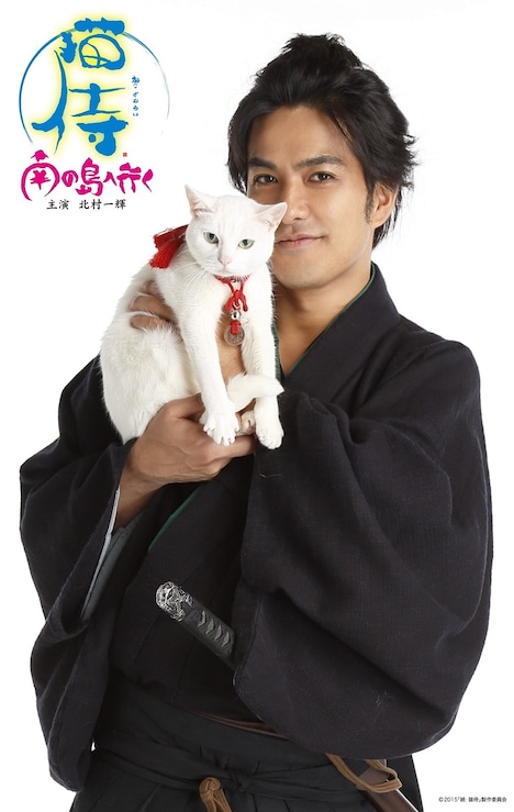 「猫侍ぱんち ～白猫騒動～」付録の撮り下ろしポスター。(c)2015「続・猫侍」製作委員会