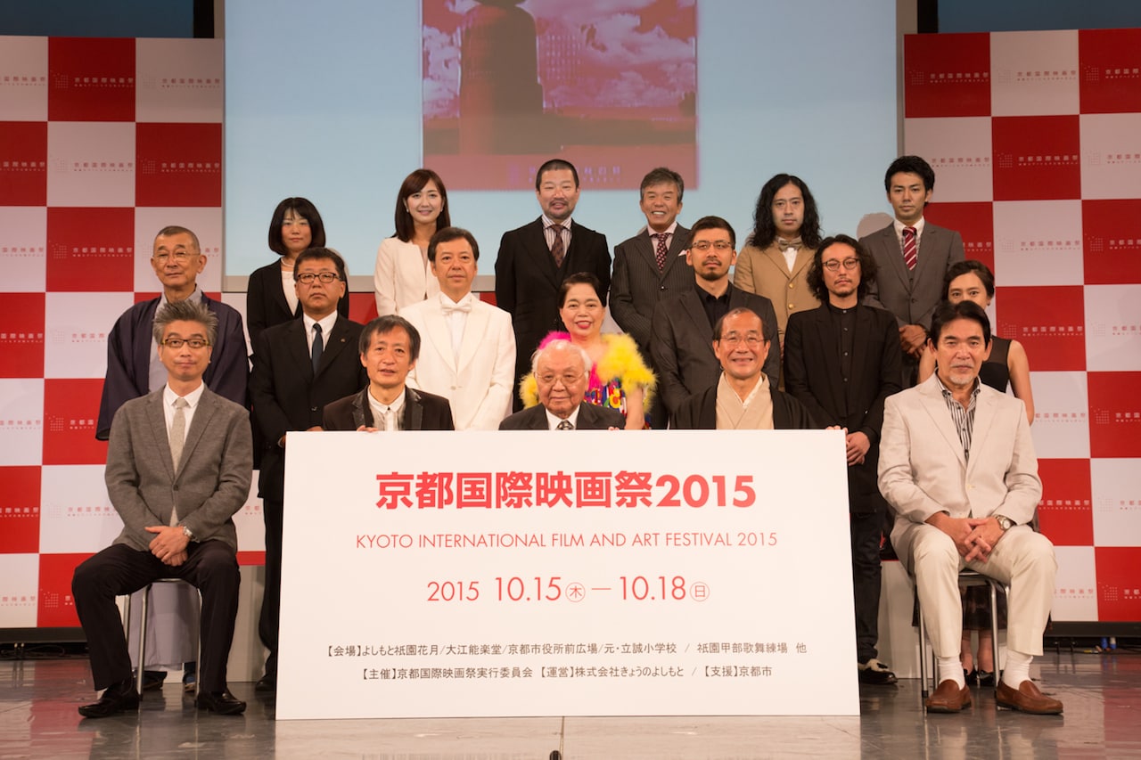 京都国際映画祭2015プログラム発表会見の様子。
