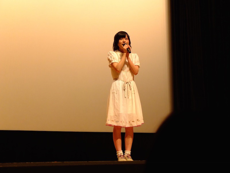 「心が叫びたがってるんだ。」の高校生特別試写会に登壇した水瀬いのり。(c)KOKOSAKE PROJECT
