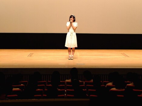 「心が叫びたがってるんだ。」の高校生特別試写会に登壇した水瀬いのり。(c)KOKOSAKE PROJECT