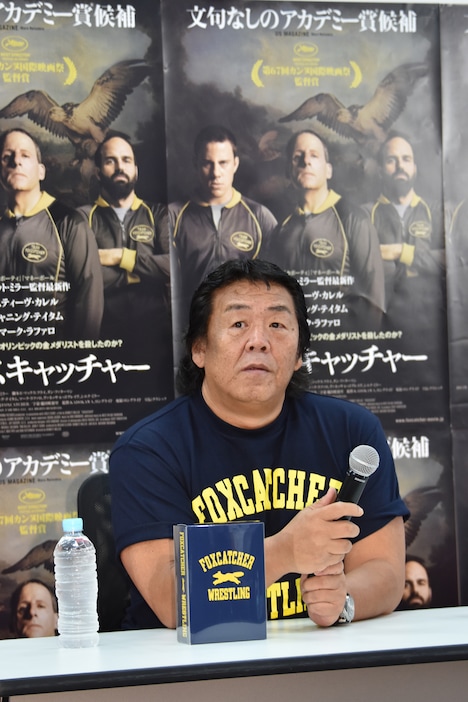 「フォックスキャッチャー」DVD発売記念イベントに出席した長州力。