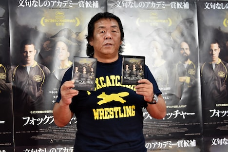 「フォックスキャッチャー」DVD発売記念イベントに出席した長州力。