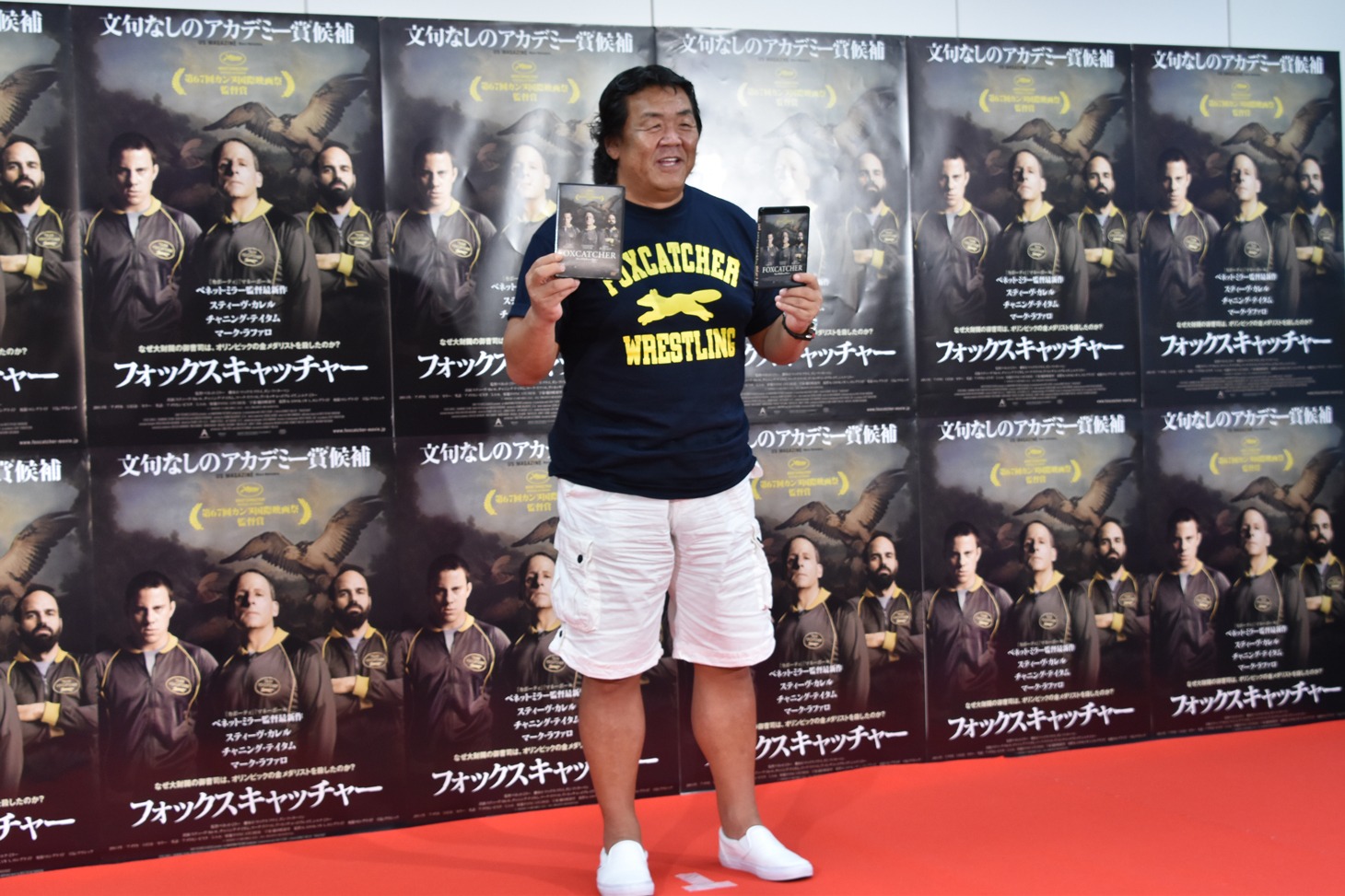 「フォックスキャッチャー」DVD発売記念イベントに出席した長州力。
