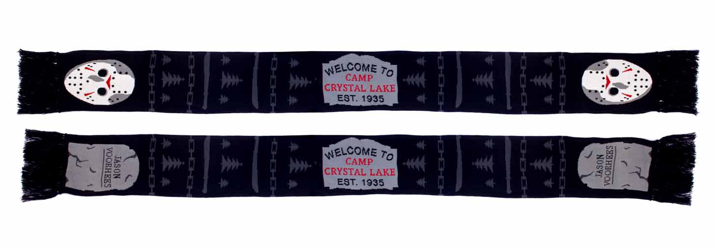 Friday the 13th Scarf（40ドル）の表面と裏面。