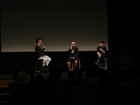 「バクマン。」特別試写会の様子。大根仁（中）と川村元気（右）。