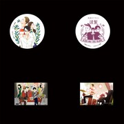 「坂道のアポロン」のイラストをあしらった缶バッジのラインナップ。