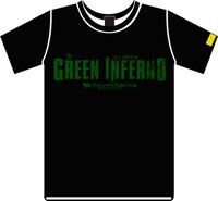 ハードコアチョコレート「グリーン・インフェルノ」Tシャツ表面 価格：3800円