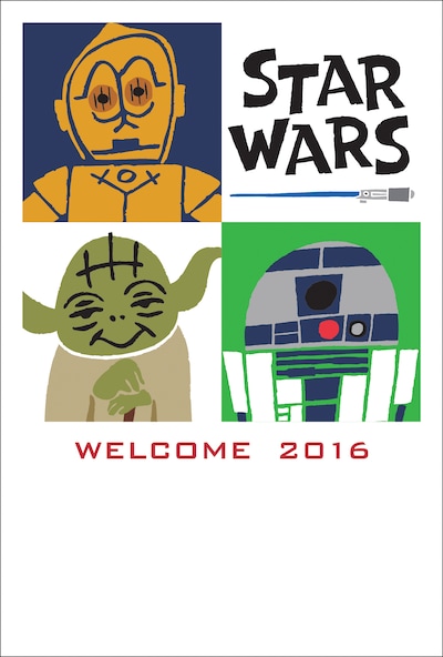 「スター・ウォーズ」デザインのウェブキャラ年賀はがき。(c)Lucasfilm Ltd.