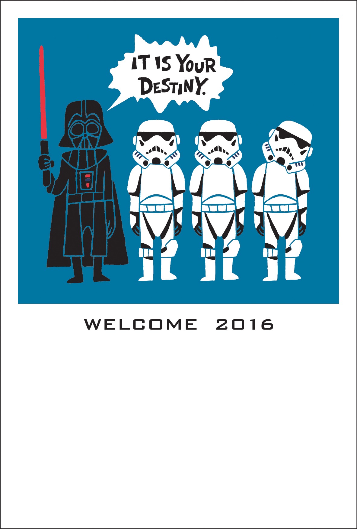 「スター・ウォーズ」デザインのウェブキャラ年賀はがき。(c)Lucasfilm Ltd.