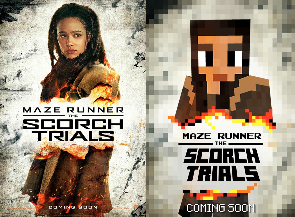 「メイズ・ランナー2：砂漠の迷宮」マインクラフト版ポスター（ハリエット） (c)2015 Twentieth Century Fox Film Corporation. All Rights Reserved.