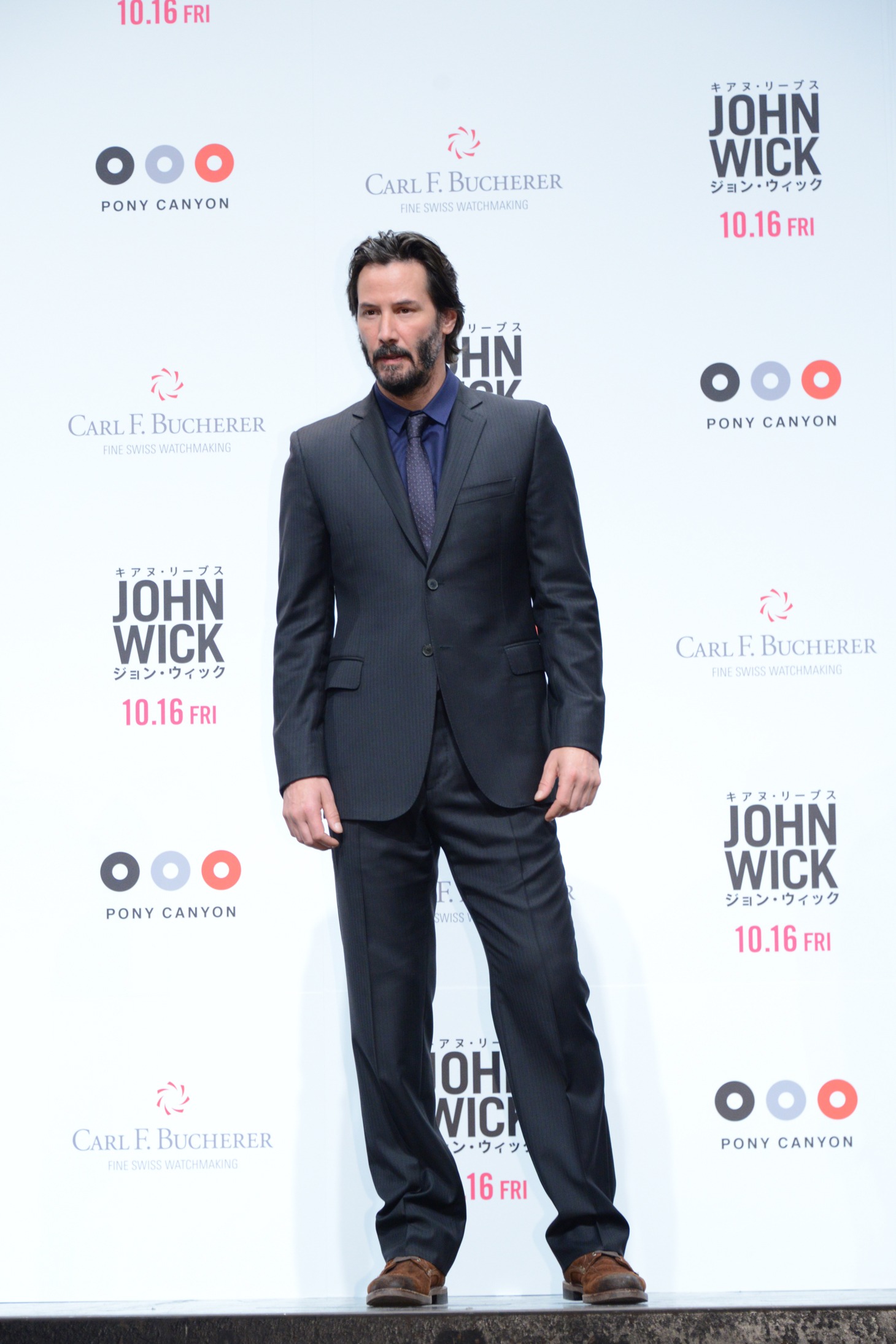 「ジョン・ウィック」ジャパンプレミアに出席したキアヌ・リーヴス。