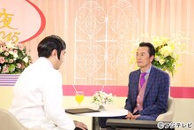 三谷幸喜（左）と遠藤憲一（右）。