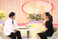 三谷幸喜（左）と優香（右）。