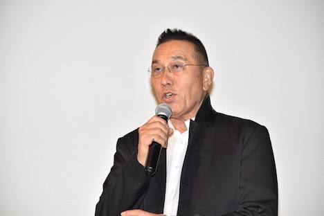 2015年10月13日、「シネマの天使」完成披露試写会に出席した際の阿藤快。