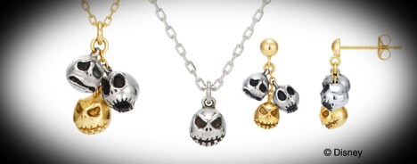 「ナイトメアー・ビフォア・クリスマス」デザインのジュエリー。