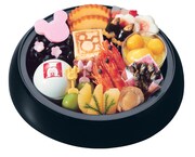 おせち・ミニーマウス・シルエット三段重の一の重。(c)Disney